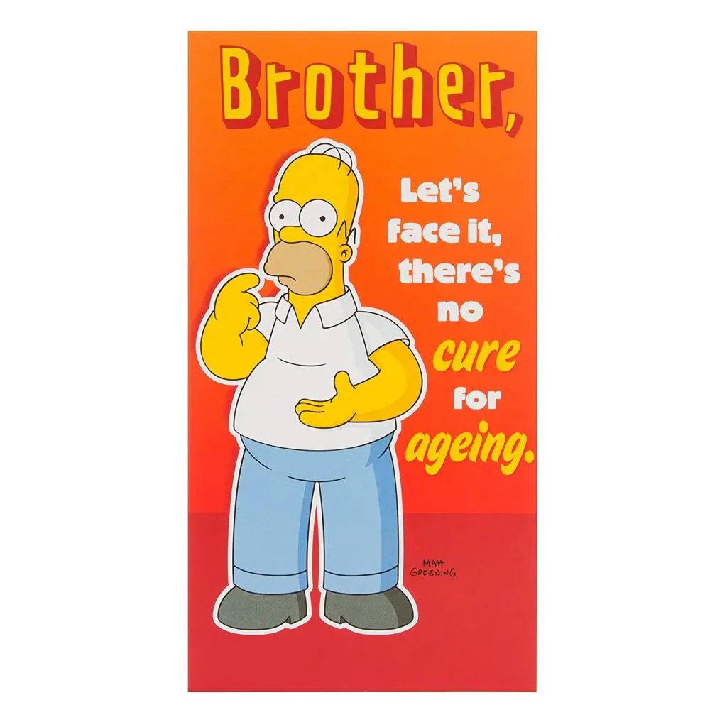 Carte Simpsons carte d'anniversaire pour frère Solution temporaire