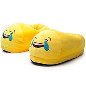 Chaussons en Peluche Antidérapants Emoji Expressions Pantoufles