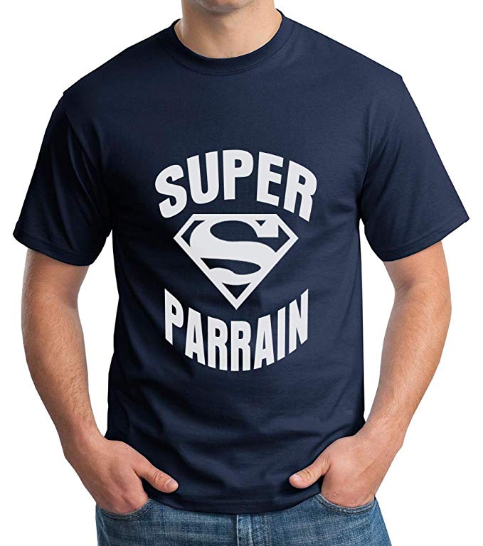 Cadeau Parrain t-Shirt Super Parrain. Tee-Shirt Homme