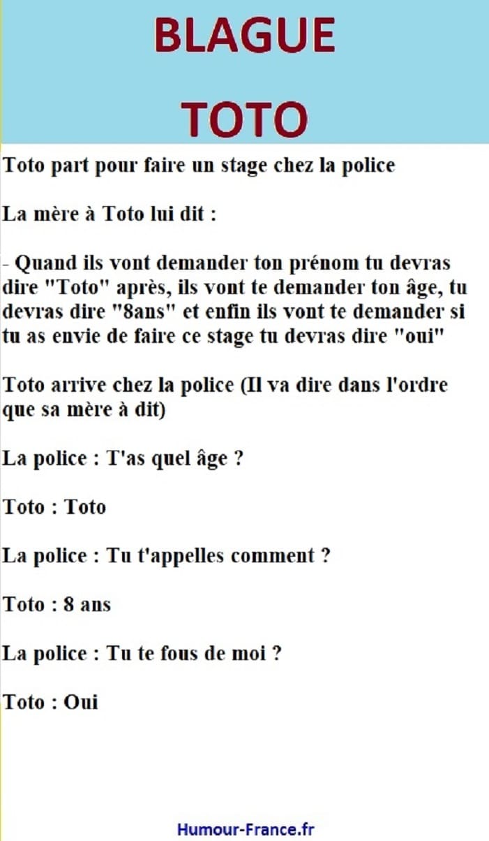 Toto part pour faire un stage chez la police
