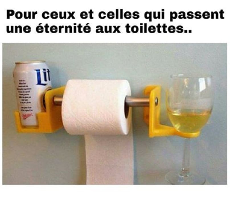 Pour ceux et celles qui passent une éternité aux toilettes.