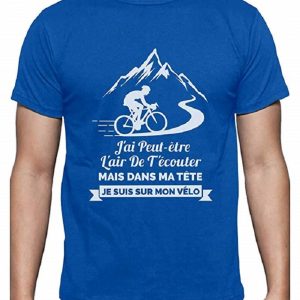 T-Shirt Cyclisme - dans Ma Tête Je suis sur Mon Vélo