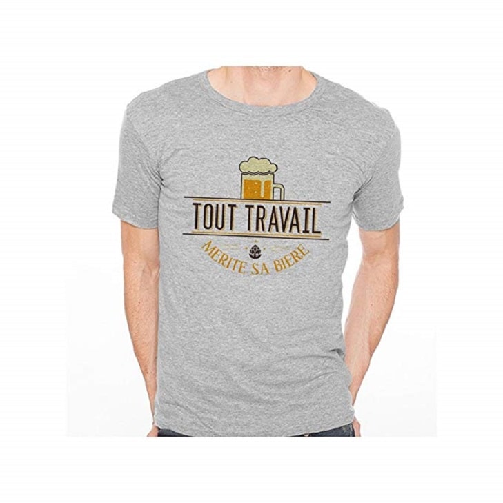 T-Shirt Tout Travail mérite sa bière
