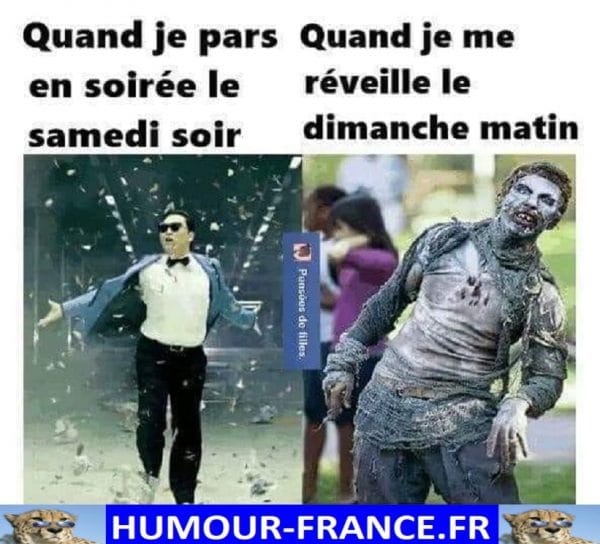 Quand je pars en soirée le samedi soir. HumourFrance.fr