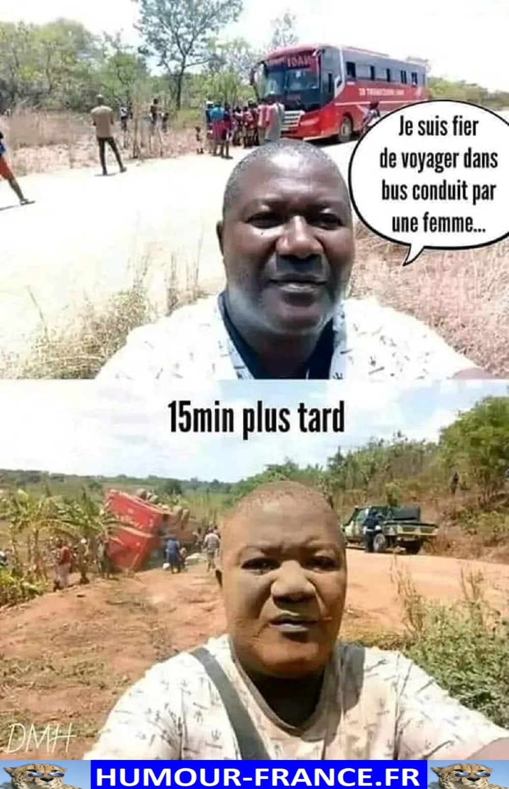 Coach Bus Humour Je suis fier de voyager dans bus conduit par une femme.