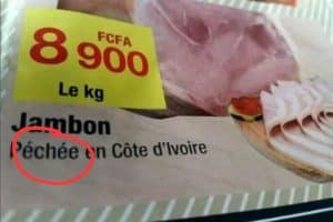 Jambon péchée en Côte d’Ivoire.