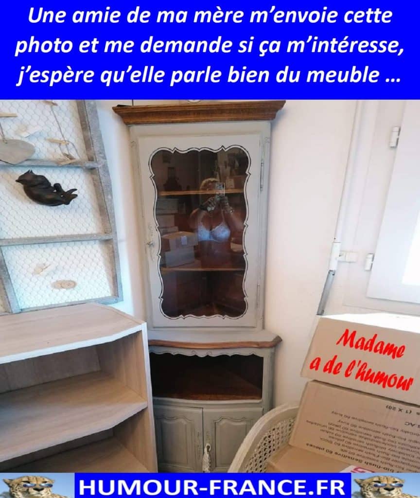 Une amie de ma mère m’envoie cette photo et me demande si ça m’intéresse, j’espère qu’elle parle bien du meuble …