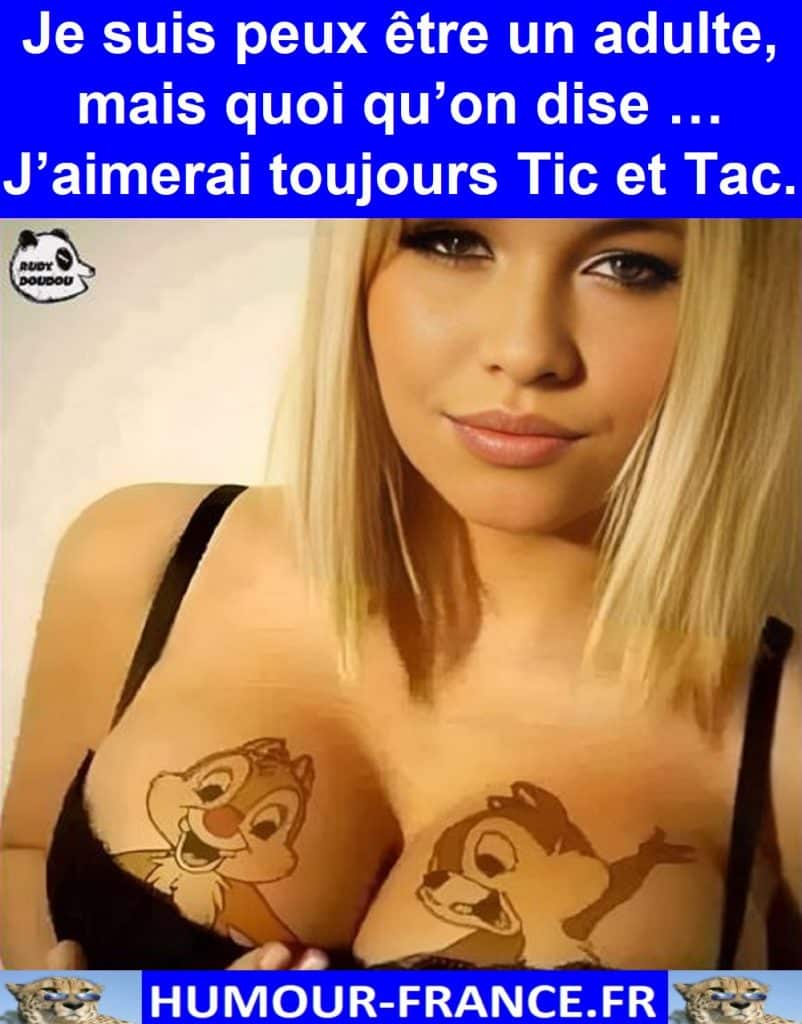 Je suis peux être un adulte, mais quoi qu’on dise … J’aimerai toujours Tic et Tac.