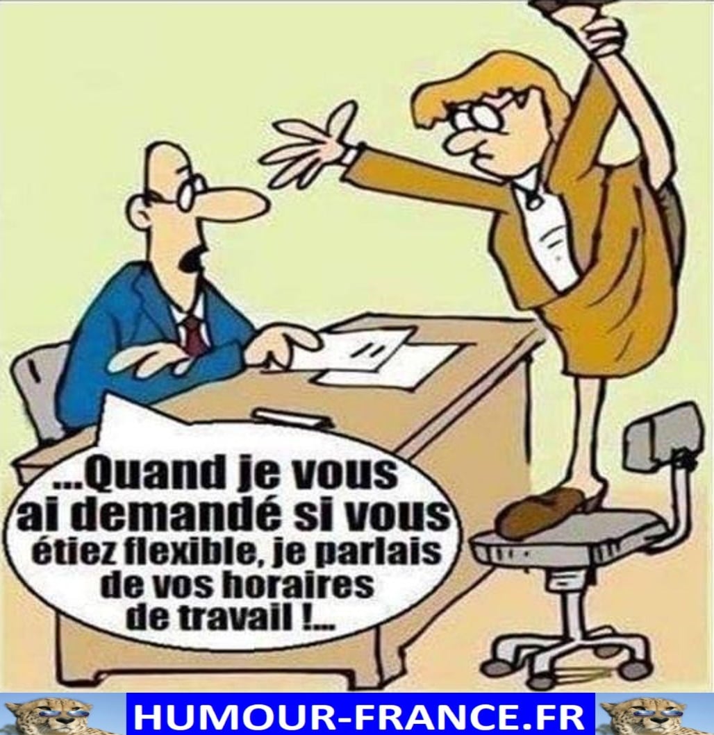 Job Humour Quand je vous ai demandé si vous étiez flexible, je parlais de vos