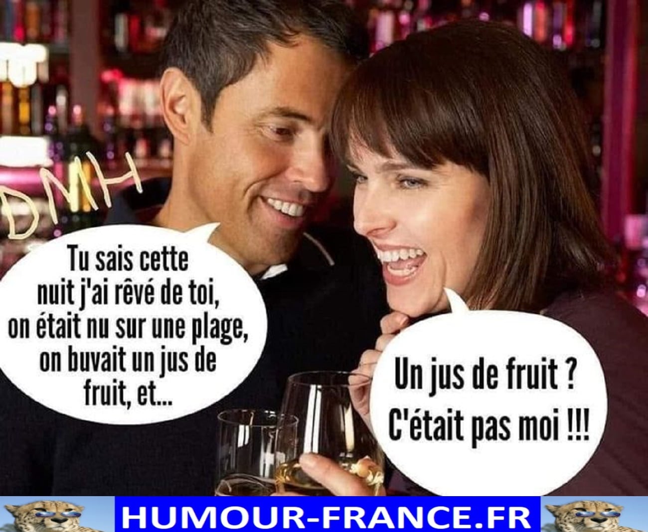 Tu sais cette nuit j’ai rêvé de toi, on était nu sur une plage, on