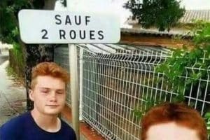 Sauf 2 roues.