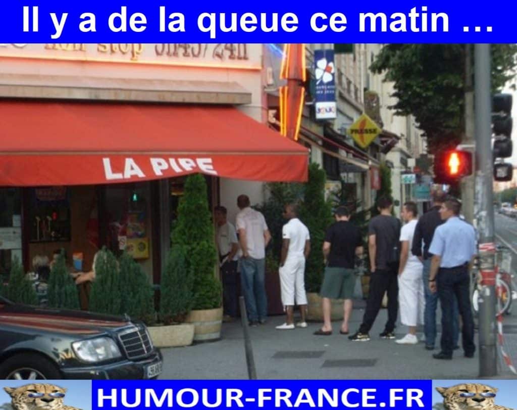 Il y a de la queue ce matin …