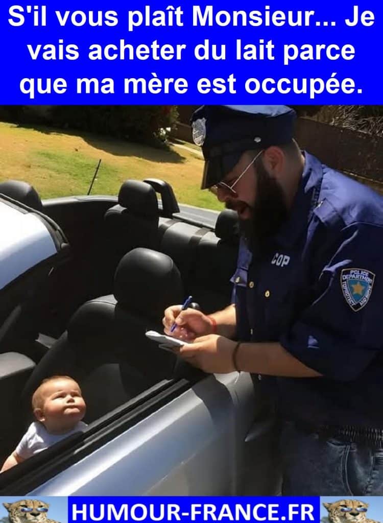 S'il vous plaît Monsieur... Je vais acheter du lait parce que ma mère est occupée.