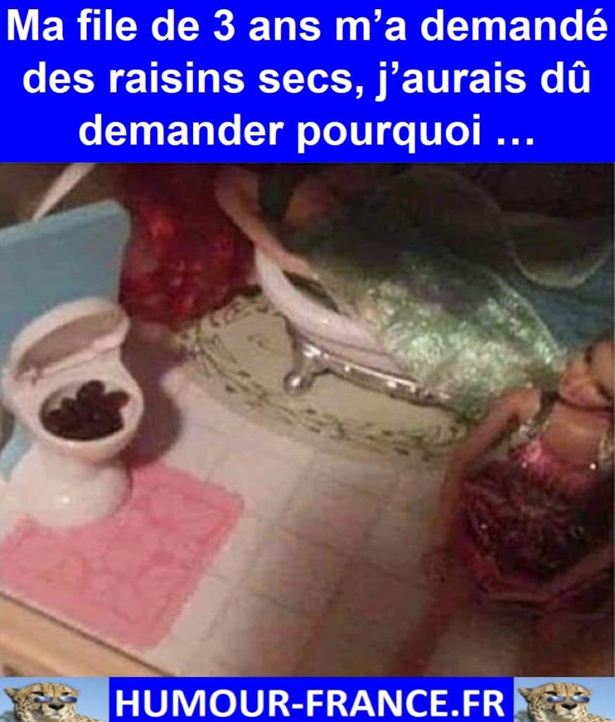 Ma fille de 3 ans m'a demandé des raisins secs, j'aurais dû demander pourquoi …