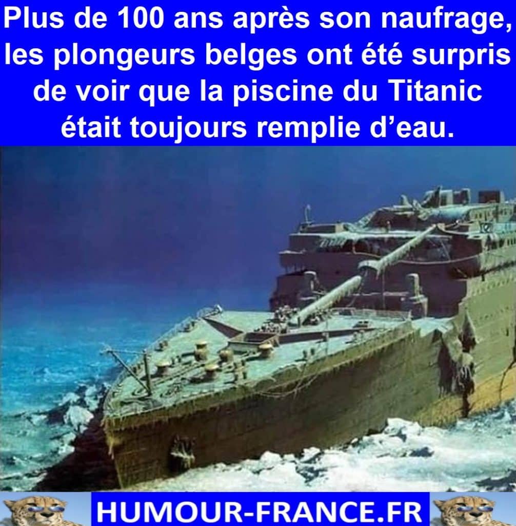 Plus de 100 ans après son naufrage, les plongeurs belges ont été surpris de voir que la piscine du Titanic était toujours remplie d’eau.