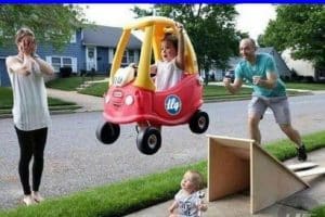 Depuis ce jour, papa n’a plus le droit d’être responsable des jeux.