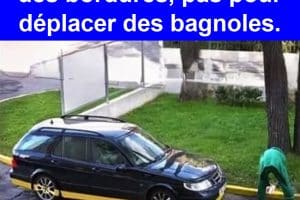 On me paye pour peindre des bordures, pas pour déplacer des bagnoles.