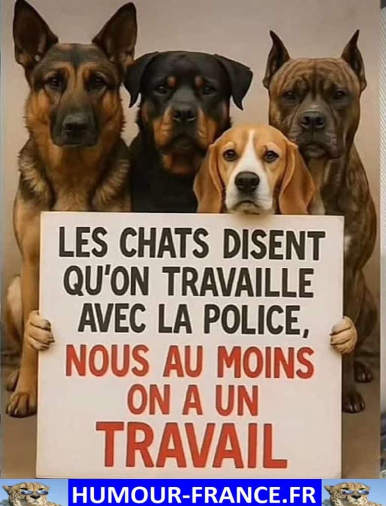 Les chats disent qu’on travaille avec la police, nous au moins on a un travail.