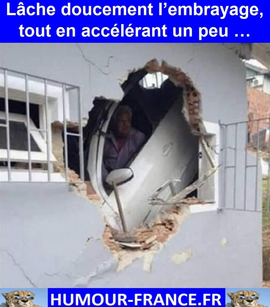 Lâche doucement l’embrayage, tout en accélérant un peu …