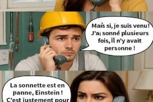 Bonjour monsieur, pourquoi vous n’êtes pas venu réparer la sonnette ?