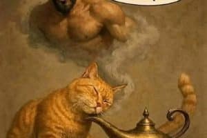 Encore toi !? Arrête de te frotter contre la lampe !