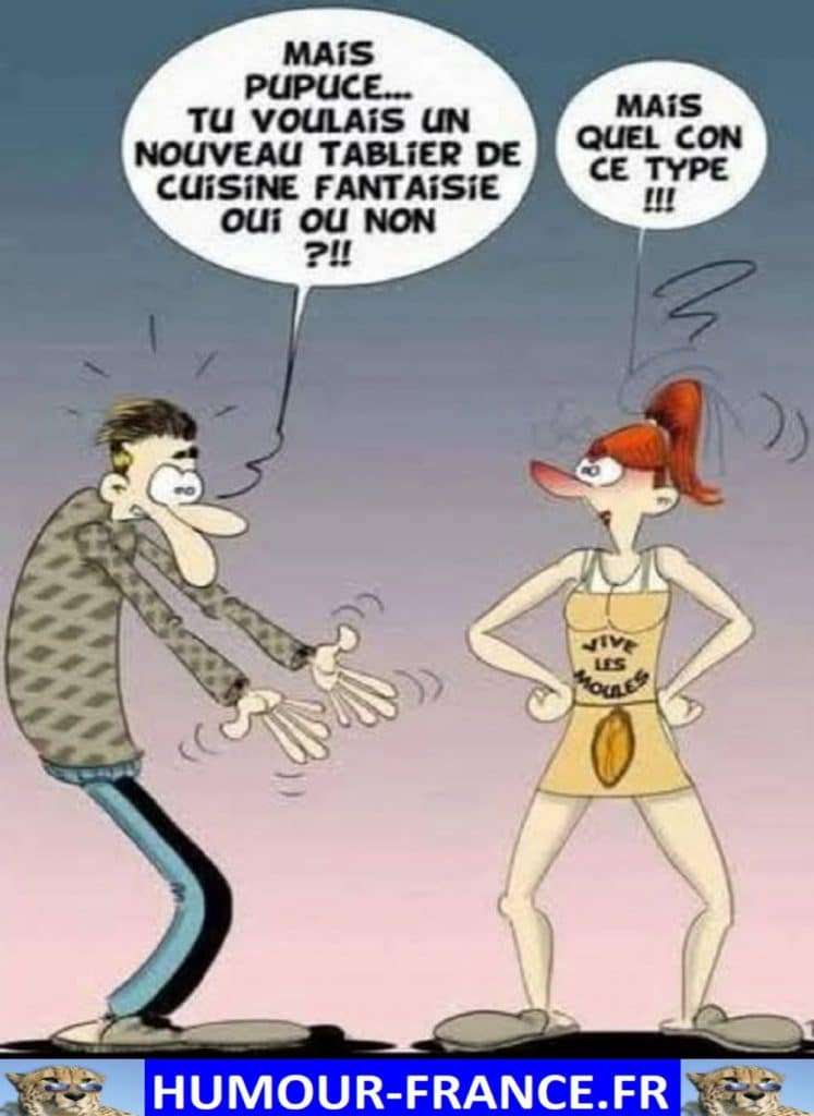Mais pupuce … Tu voulais un nouveau tablier de cuisine fantaisie oui ou non !!