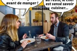 Tiens, c’est marrant … à la maison, tu pries toujours avant de manger !