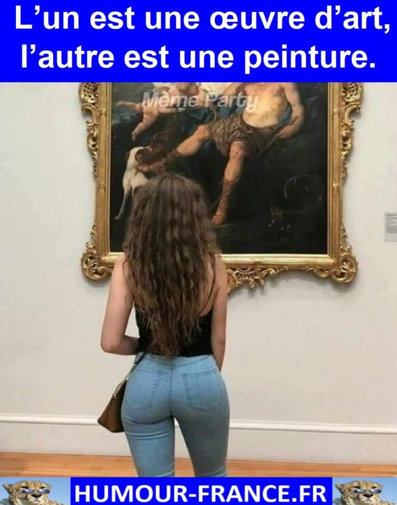 L’un est une œuvre d’art, l’autre est une peinture.