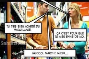 Non on achète pas d’alcool.