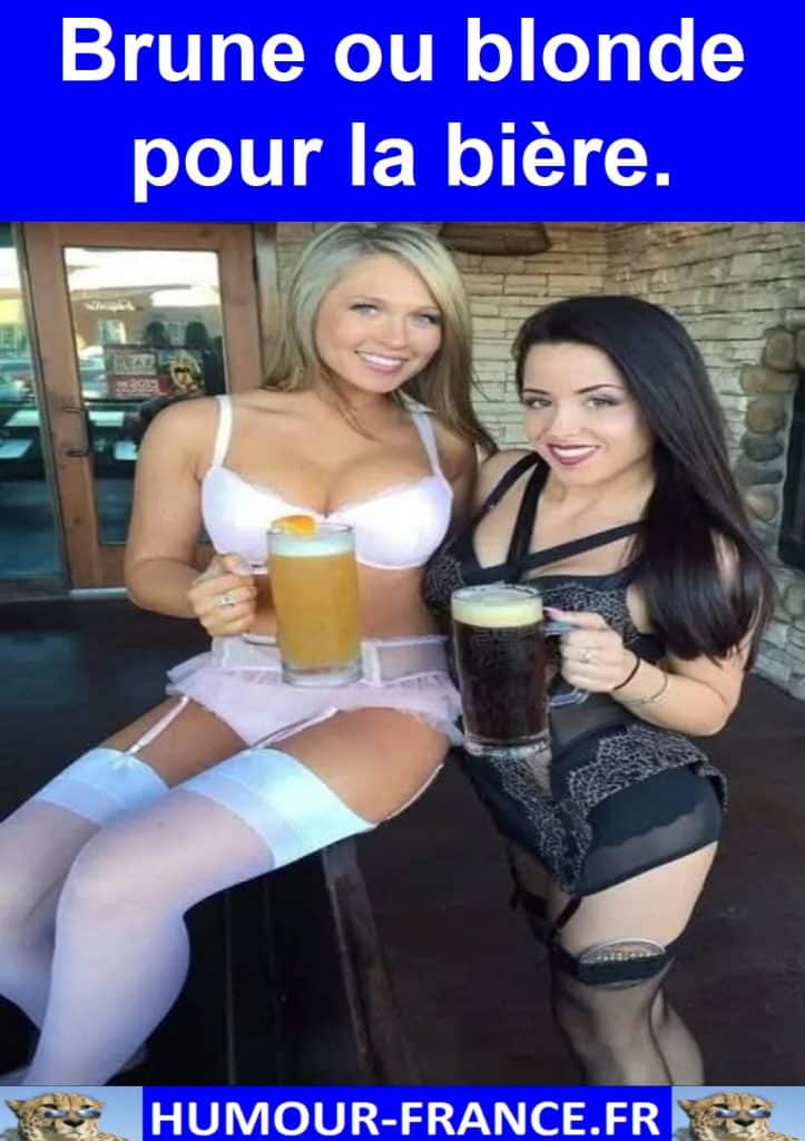 Brune ou blonde pour la bière.