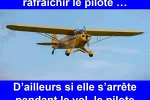 Savais-tu que l’hélice d’un avion sert uniquement à rafraîchir le pilote …