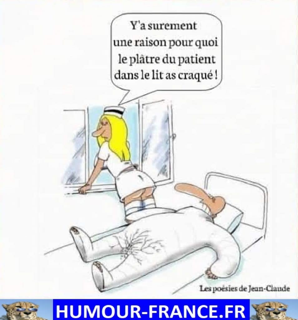 Y&rsquo;a surement une raison pourquoi le pl&acirc;tre du patient dans le lit a craqu&eacute; !