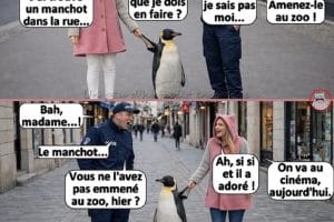 Bonjour monsieur l’agent … J’ai trouvé un manchot dans la rue …