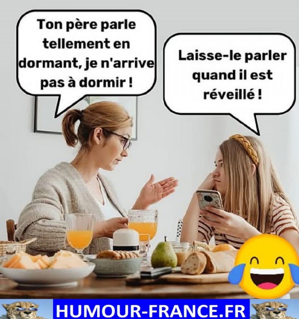 Ton père parle tellement en dormant, je n’arrive pas à dormir !