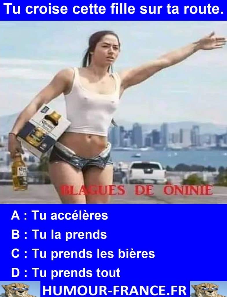 Tu croise cette fille sur ta route.