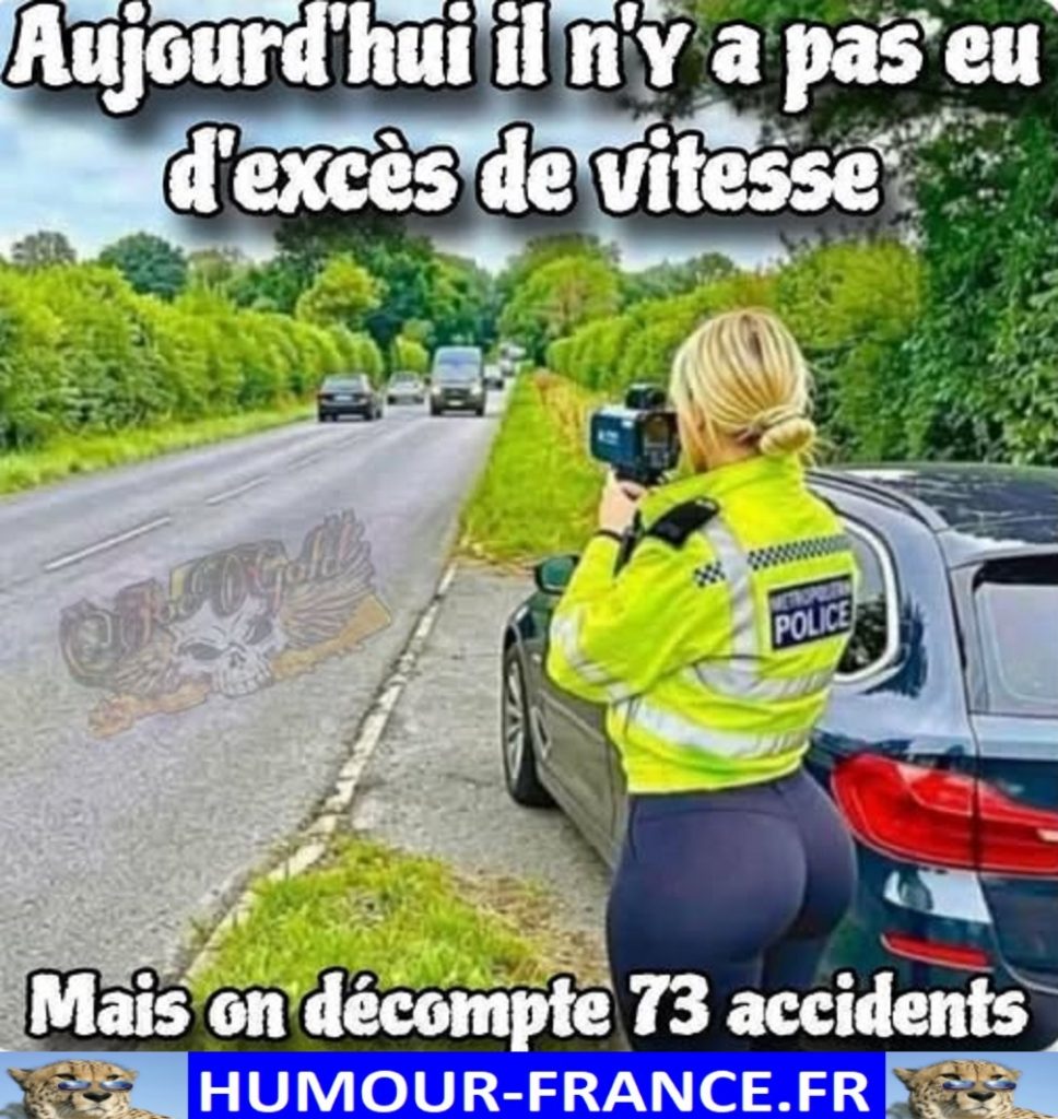 Aujourd’hui il n’y a pas eu d’excès de vitesse. Mais on décompte 73 accidents.