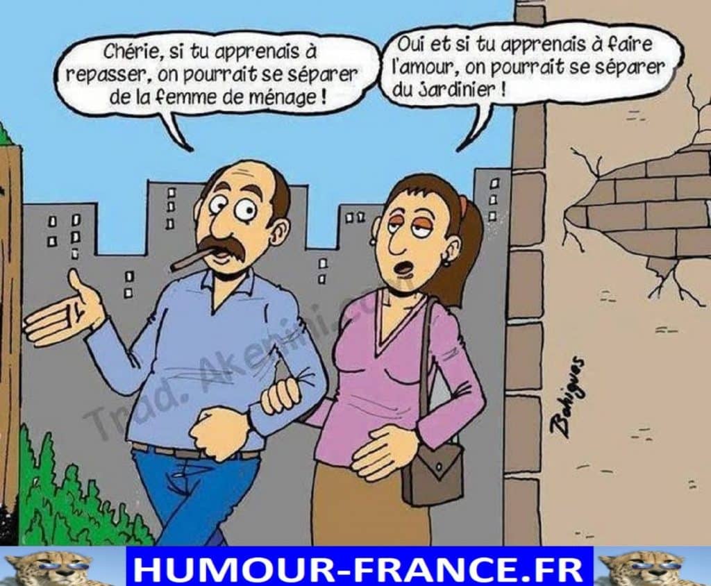 Chérie, si tu apprenais à repasser, on pourrait se séparer de la femme de ménage !