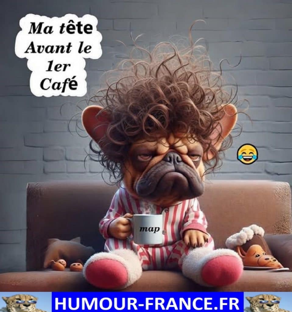 Ma tête avant le 1er café.