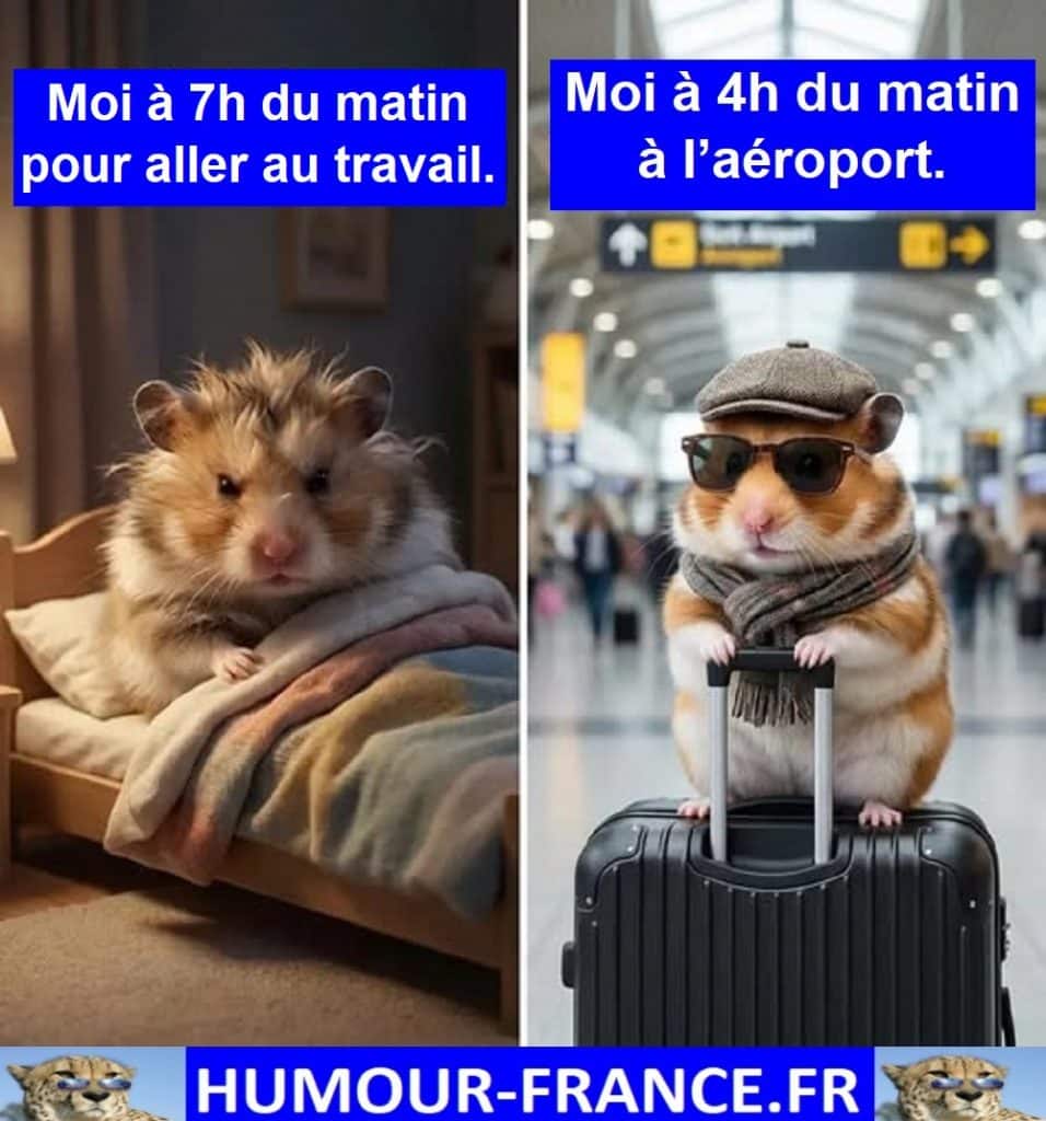 Moi à 7h du matin pour aller au travail.