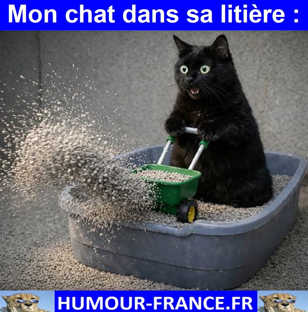 Mon chat dans sa litière :