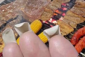Quand tu fais un barbecue avec tes faux ongles …