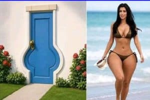 La porte de la maison de Kim Kardashian.