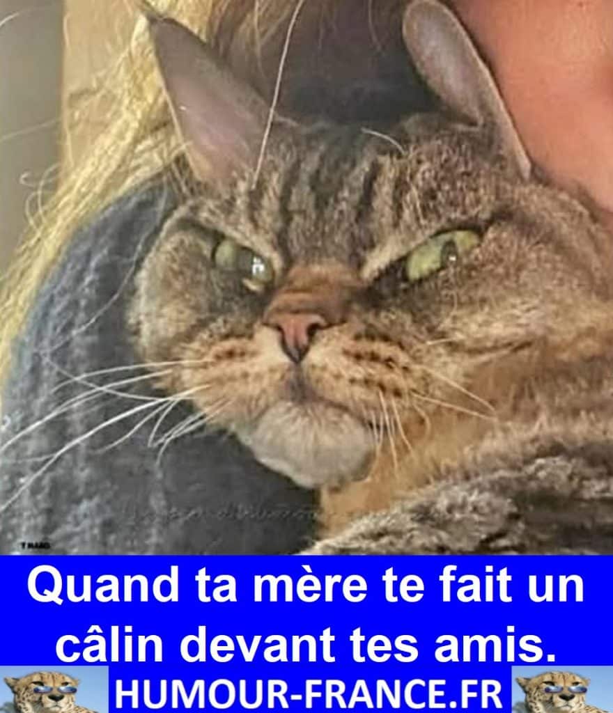 Quand ta mère te fait un câlin devant tes amis.