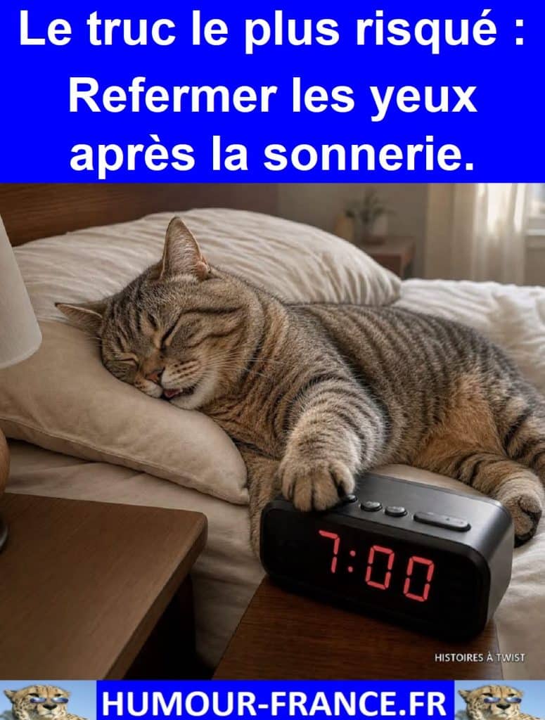 Le truc le plus risqué : Refermer les yeux après la sonnerie.