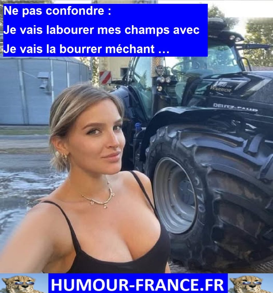 Ne pas confondre : Je vais labourer mes champs avec je vais la bourrer méchant …