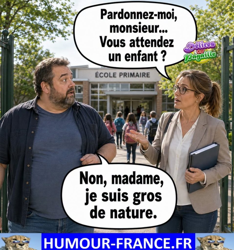 Pardonnez-moi, monsieur … Vous attendez un enfant ?