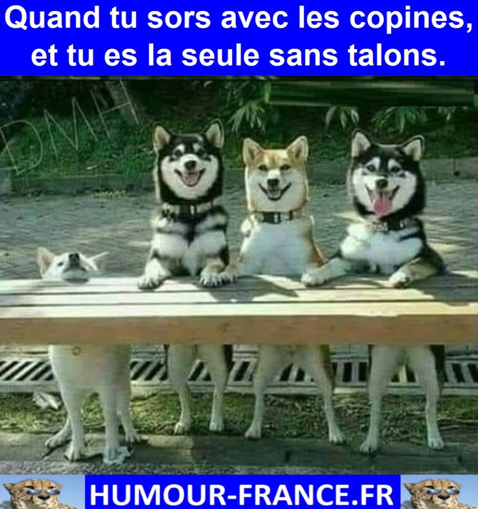 Quand tu sors avec les copines, et tu es la seule sans talons.