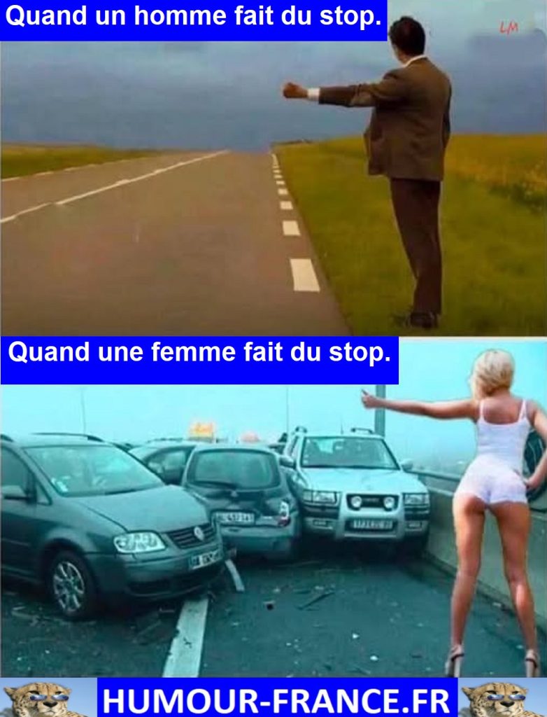 Quand un homme fait du stop.
