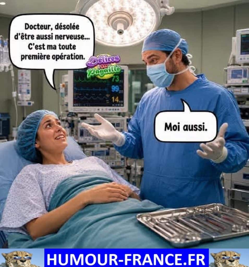 Docteur, désolée d’être aussi nerveuse … C’est ma toute première opération.