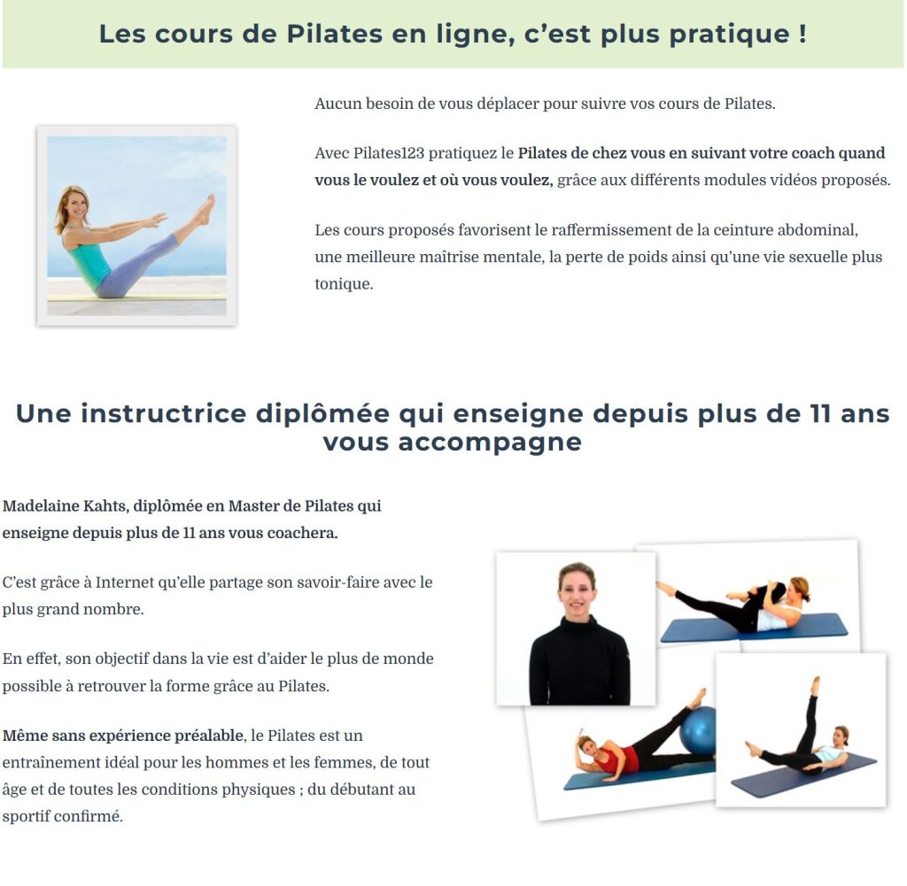 Les cours de Pilates en ligne, c’est plus pratique !
